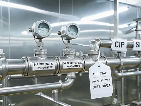 Hygienic food process pressure transmitter