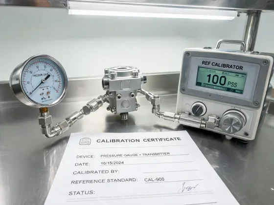 Pressure transmitter and gauge calibration bench